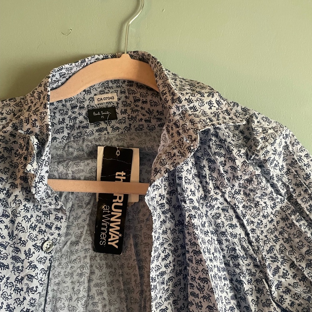 The Runway Blue and White Patterned Shirt